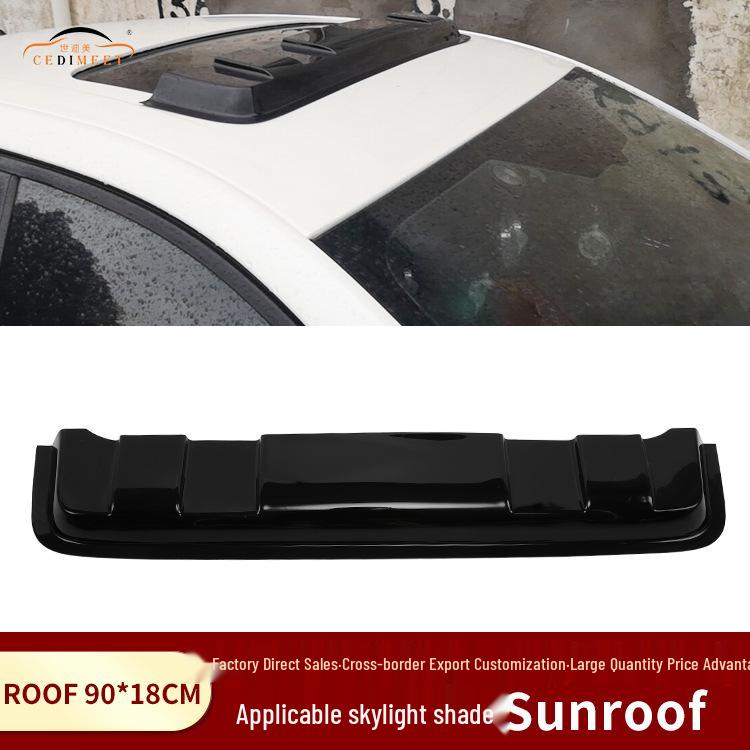 Universal Sunroof Baffle, 90x18CM Acrylic Convex/Concave Windshield Shield.
