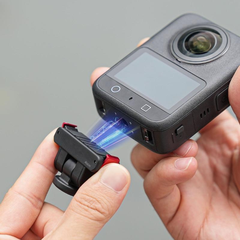 180Degree Adjustable Camera Mount Magnetic Conversion Adapters for OSMO360 Action Cameras Durability Aluminum Alloy