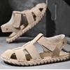 Baotou Sandals, Summer Handmade Flat Bottomed Sandals, Men's Casual Breathable Beach Shoes