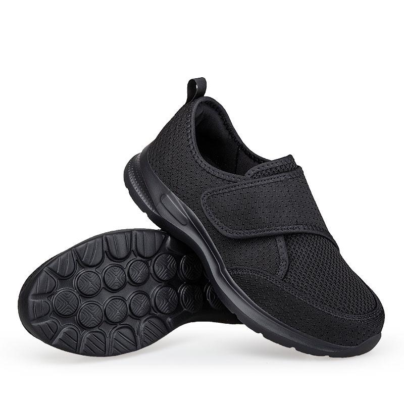 New walking shoes large size non-slip Velcro widened and fattened rehabilitation shoes fat sugar foot shoes