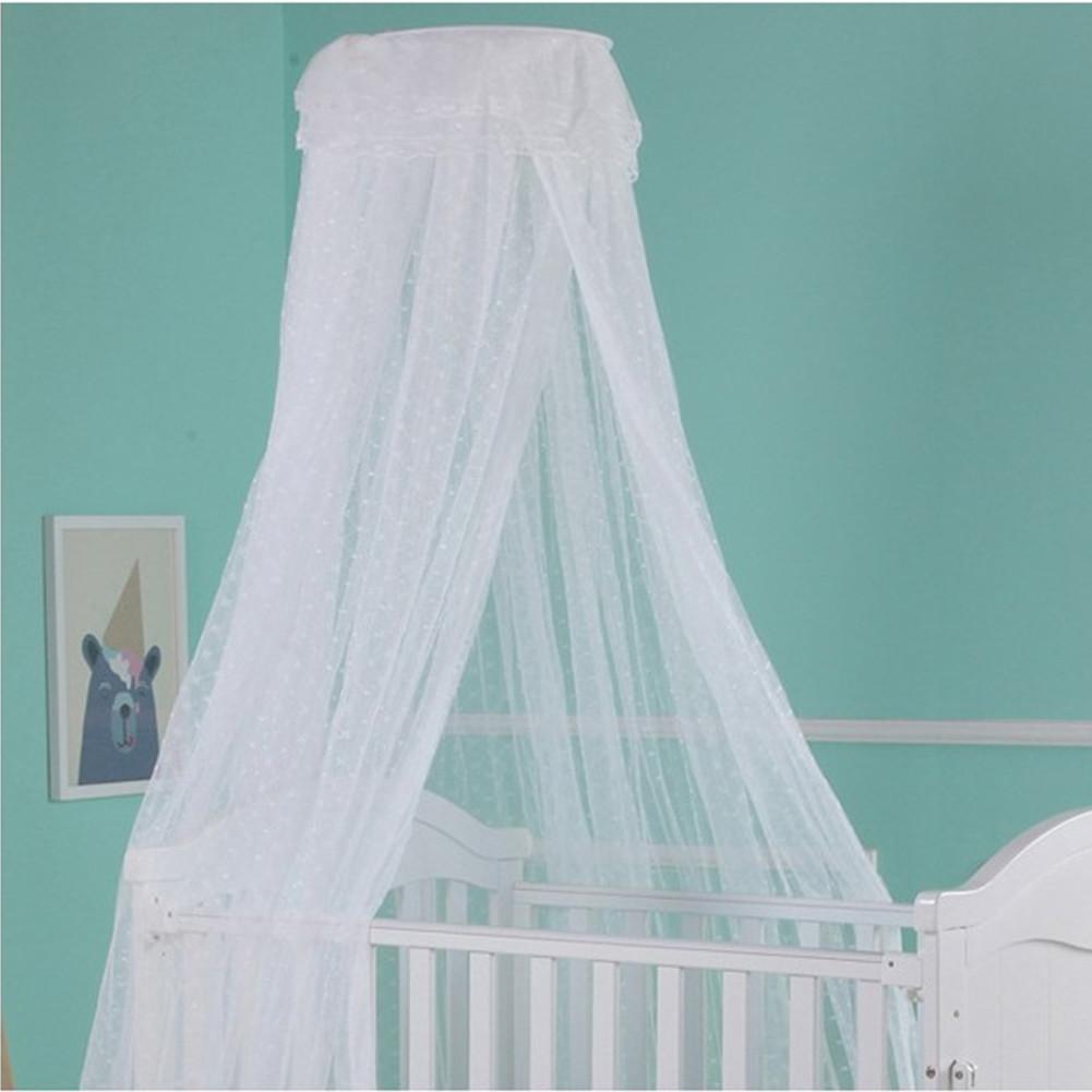 

Summer Universial Crib Mosquito Net for Infants Portable Cot Folding Canopy Netting Protector without Bracket White mosquito net (without bracket) #1