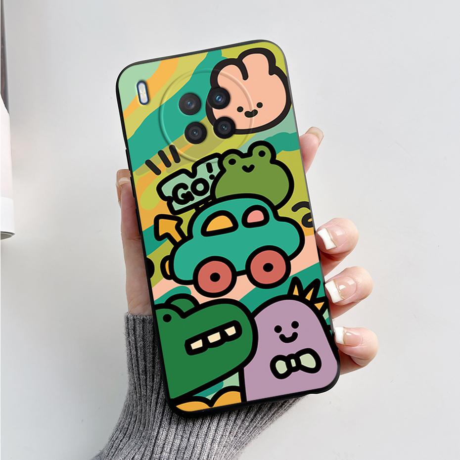 Case For Honor 50 Lite Cover on Huawei Nova 8i Phone Case Cute Rabbit Panda Painted Soft Back Cover For Honor50 Lite Nova8i Capa