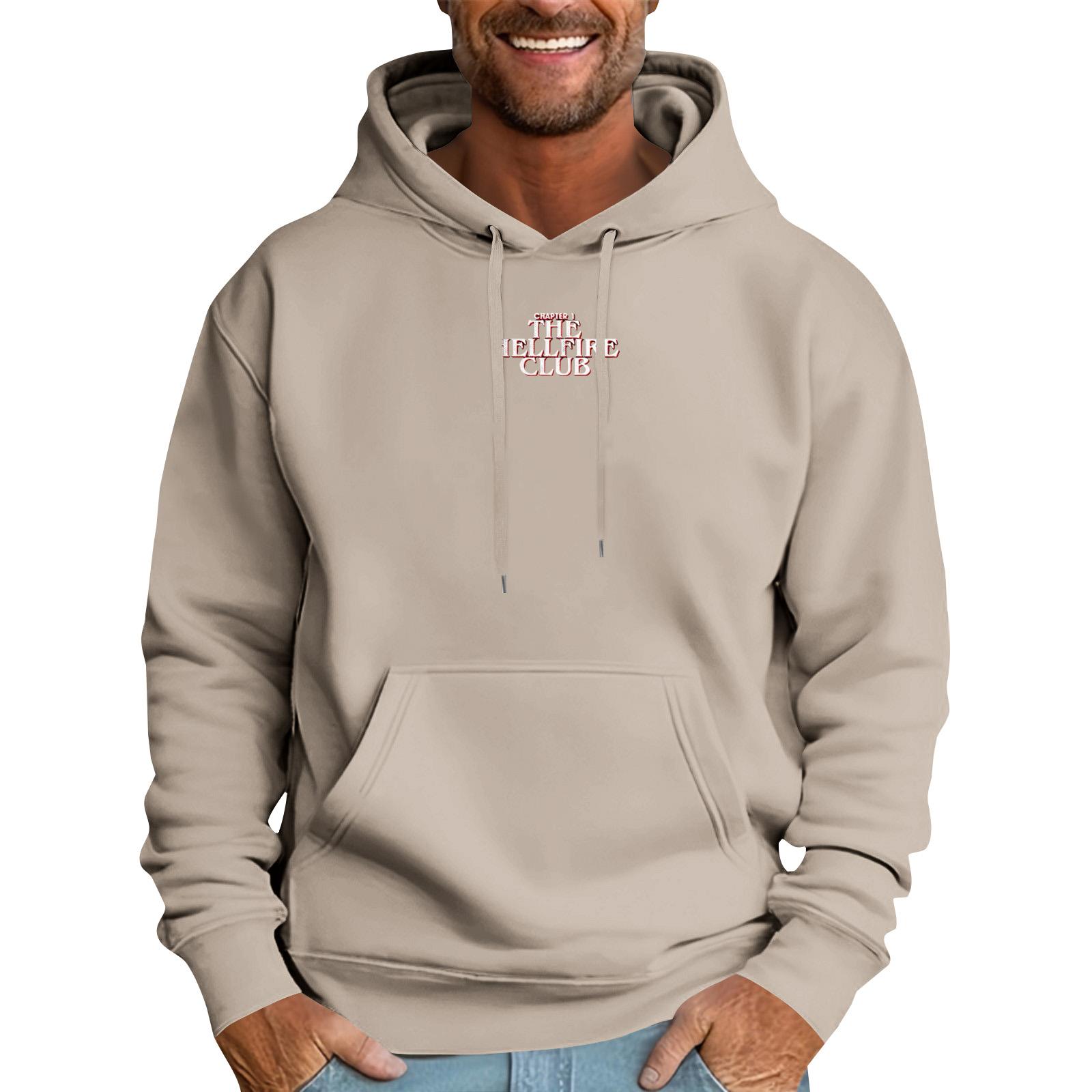 

CHAOTER КЛУБ АДСКОГО ПЛАМЕНИ Мужское худи свободного кроя с принтом XXL хаки