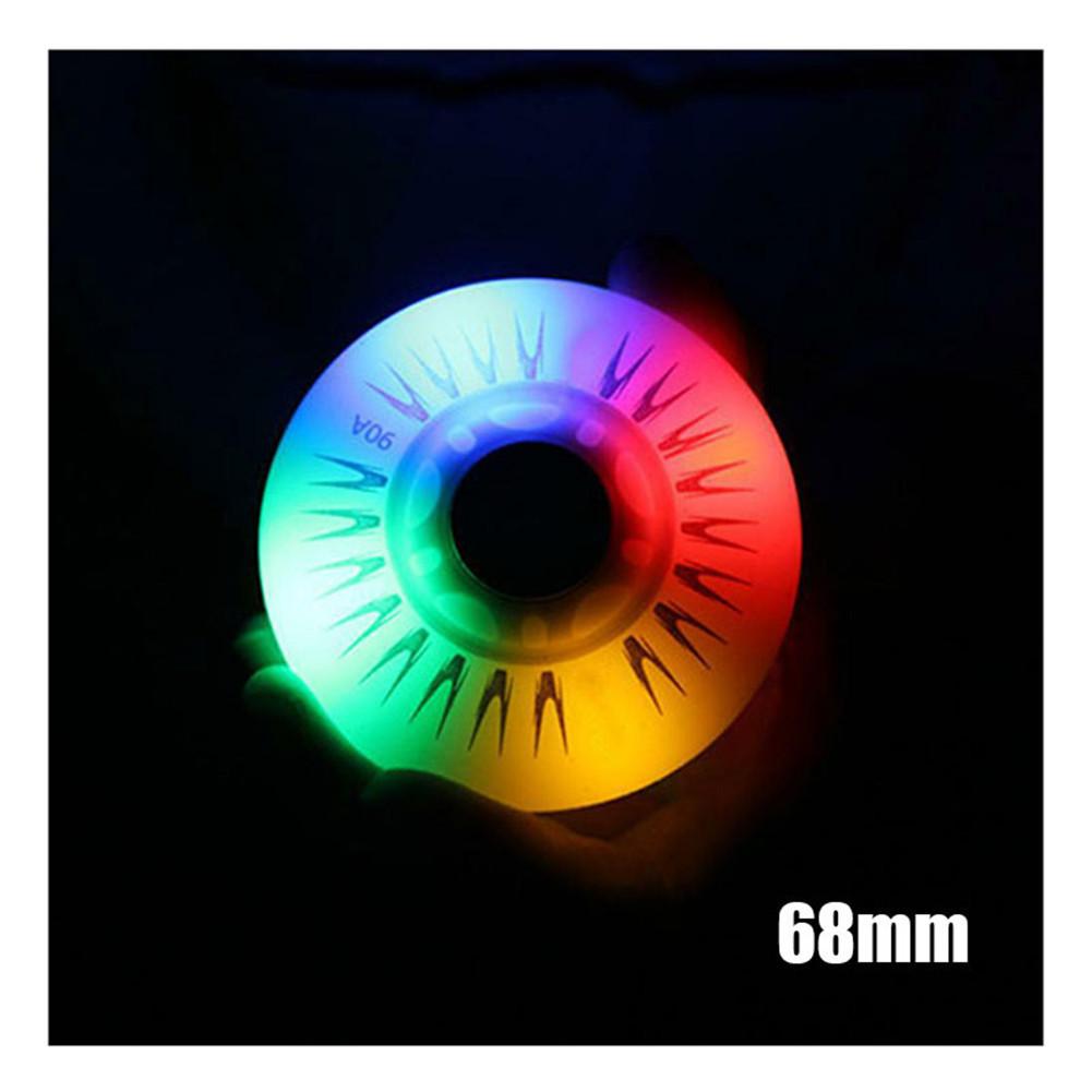 4pcs Outdoors Skate Wheels Pu Wheels Flash Inline Led Lighting Skating Wheels For Free Skate Sliding Roller Skating Shoes