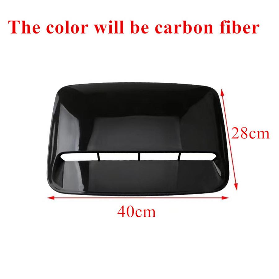 Ornament decorativ lucios stil fibră de carbon pentru admisie aer auto, capotă, priză de aer