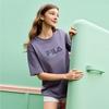Fila Original Bunt Mode Einfach Klassisch Retro Großes Logo Sport Trendy Lässig Vielseitig Bequem Locker Kurzarm T-Shirt F51U619102FPU