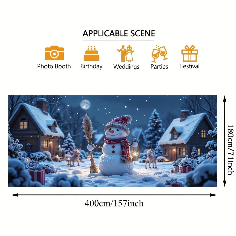 1 piece holiday snowman scene garage door flag - easy to install modern outdoor design suitable for home and party decoration