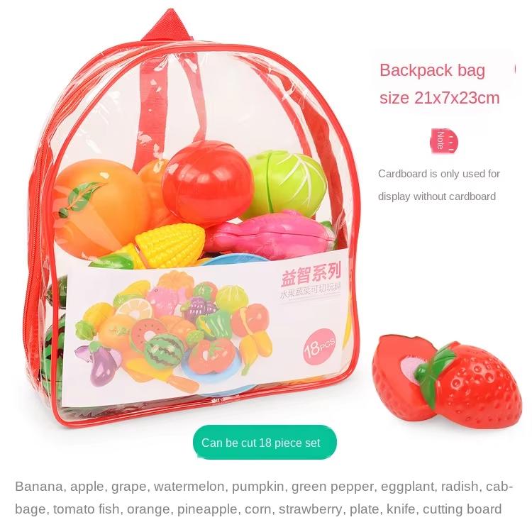 Fruit Cutting Set Children's Play House Toy Kitchen Vegetable Baby Can Cut Vegetables Boys and Girls Cutting Toys Gifts for Kids