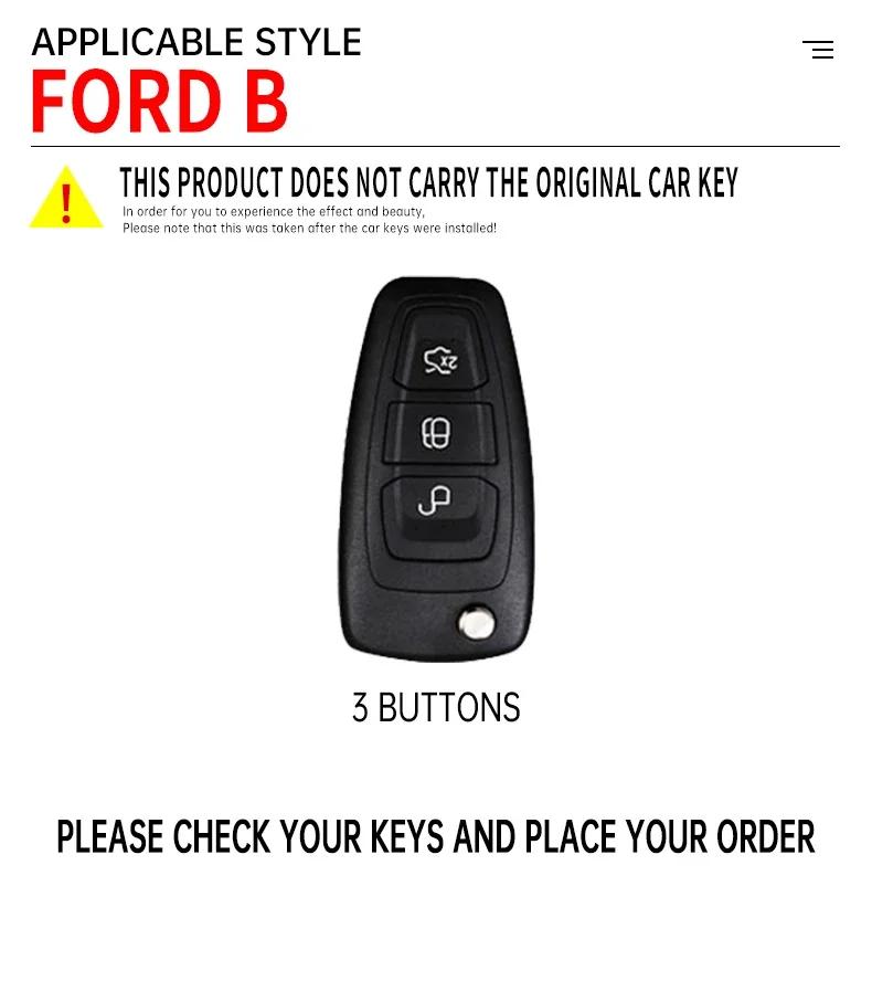 Car Sticker Car Sticker 2025 Hot Car Key Case Fob Cover Holder Shell For Ford Ranger C-Max S-Max Focus Galaxy Mondeo Transit Tou