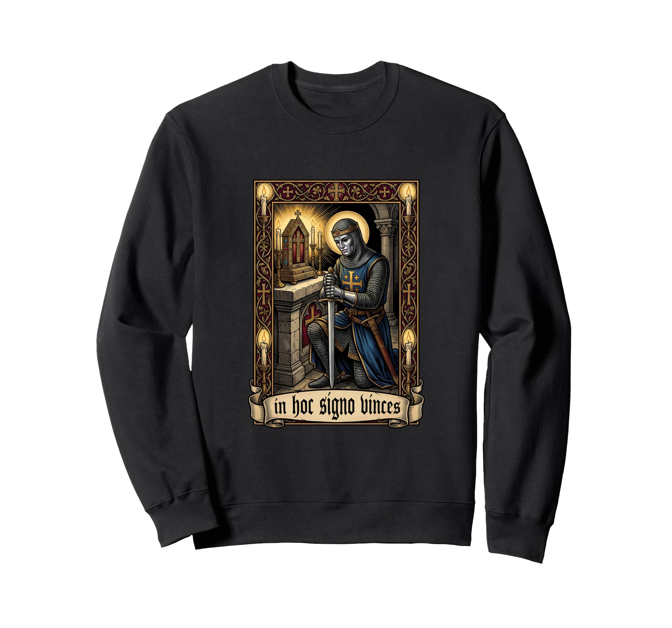 

King Baldwin IV Jerusalem Cross Catholic Sweatshirt