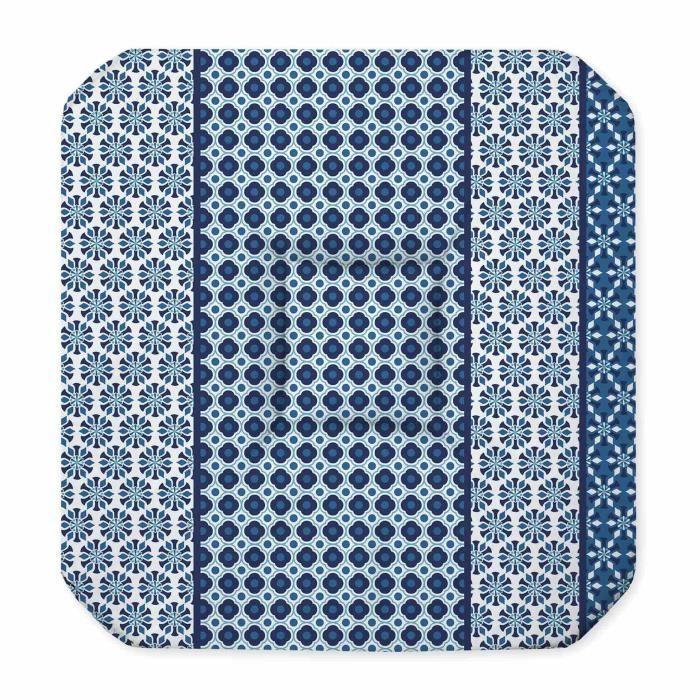 Galette - DOUCEUR D'INTERIEUR - Indigo - 36 X 36 X 3.5 Cm - Polyester - Intérieur