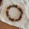 Genuine Coffee Bean Cat Paw Beaded Bracelet - Stylish Elastic Rope Couple Bangle
