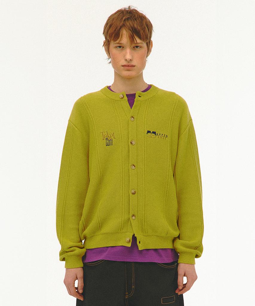 Teket Happenstance Cardigan Lime