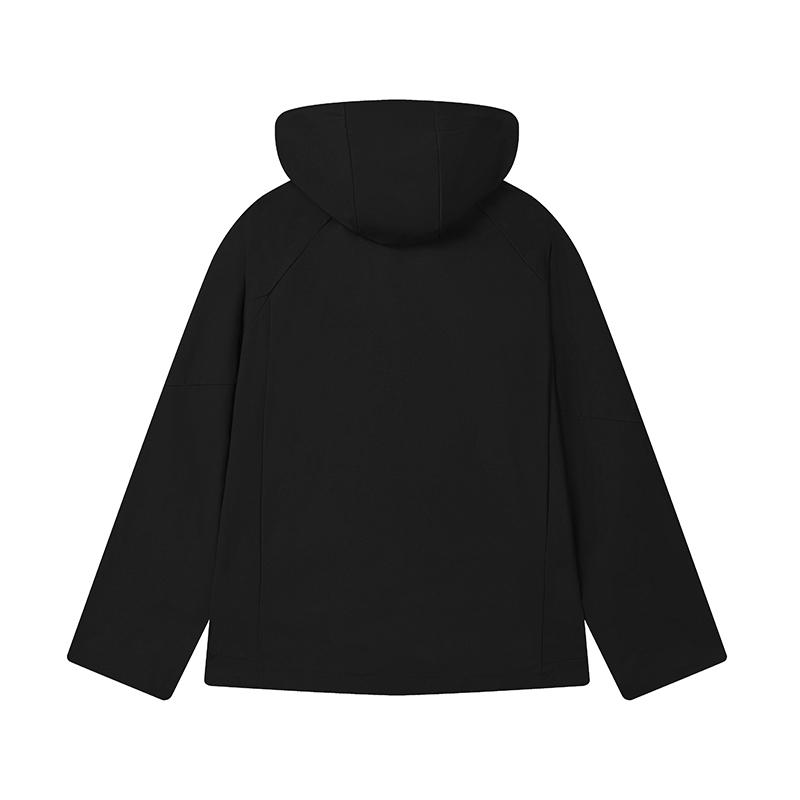 FILA White Casual Classic Versatile Outdoor Windproof Warm Long Sleeve Loose Hooded Woven Jacket Men jackets F11M533705FBK