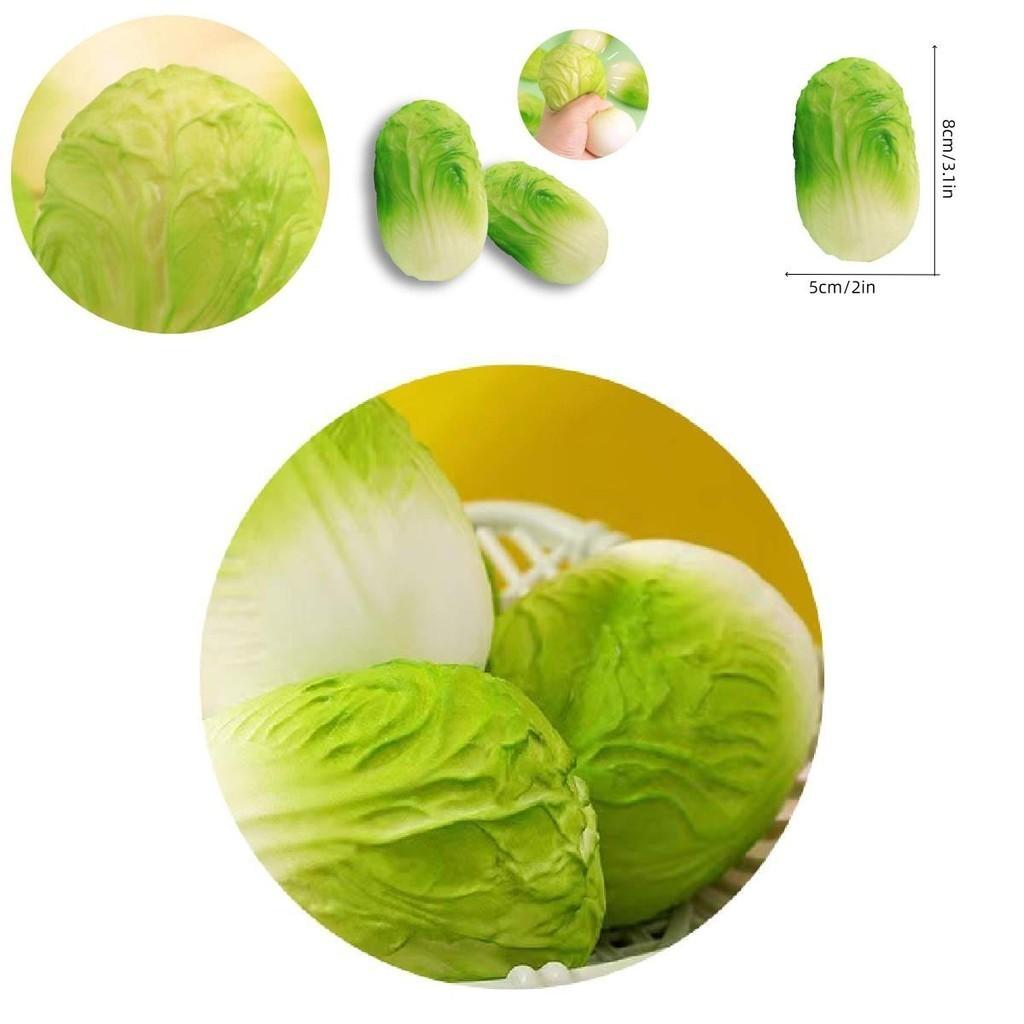 New Release Vegetable Cabbage Squeeze Toy For Kids Soft And Realistic Stress Relief Toy