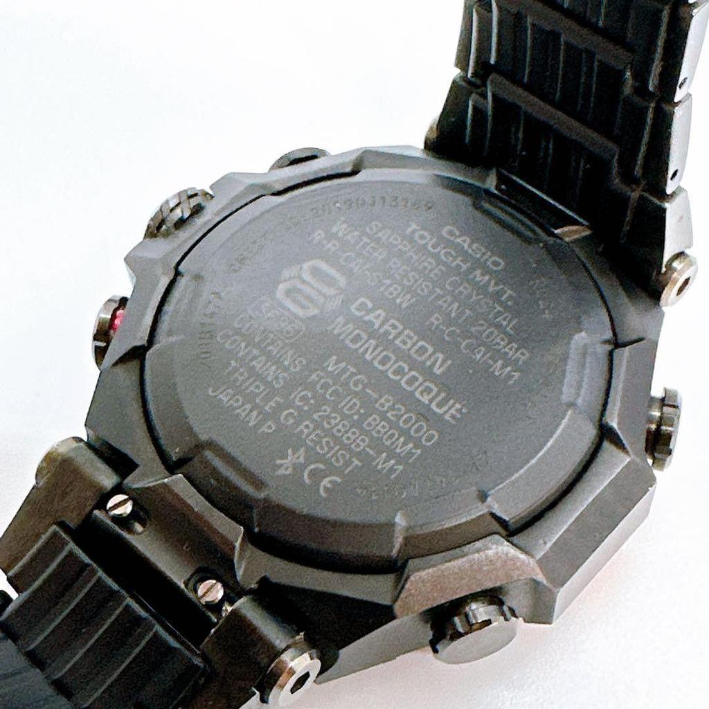 Used Casio G-SHOCK MTG-B2000 Bordeaux men's watch operation confirmed