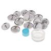 20 Pcs DIY Buttons With Loop Blank Back Cover