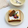 Dot Rim White Ceramic Plate Household 8 Inch Aesthetic Round Underglazed Colour Kitchen Tableware Korean Style Food Dessert Dish