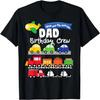Dad Transportation Birthday Airplane Cars Fire Truck Train T-Shirt