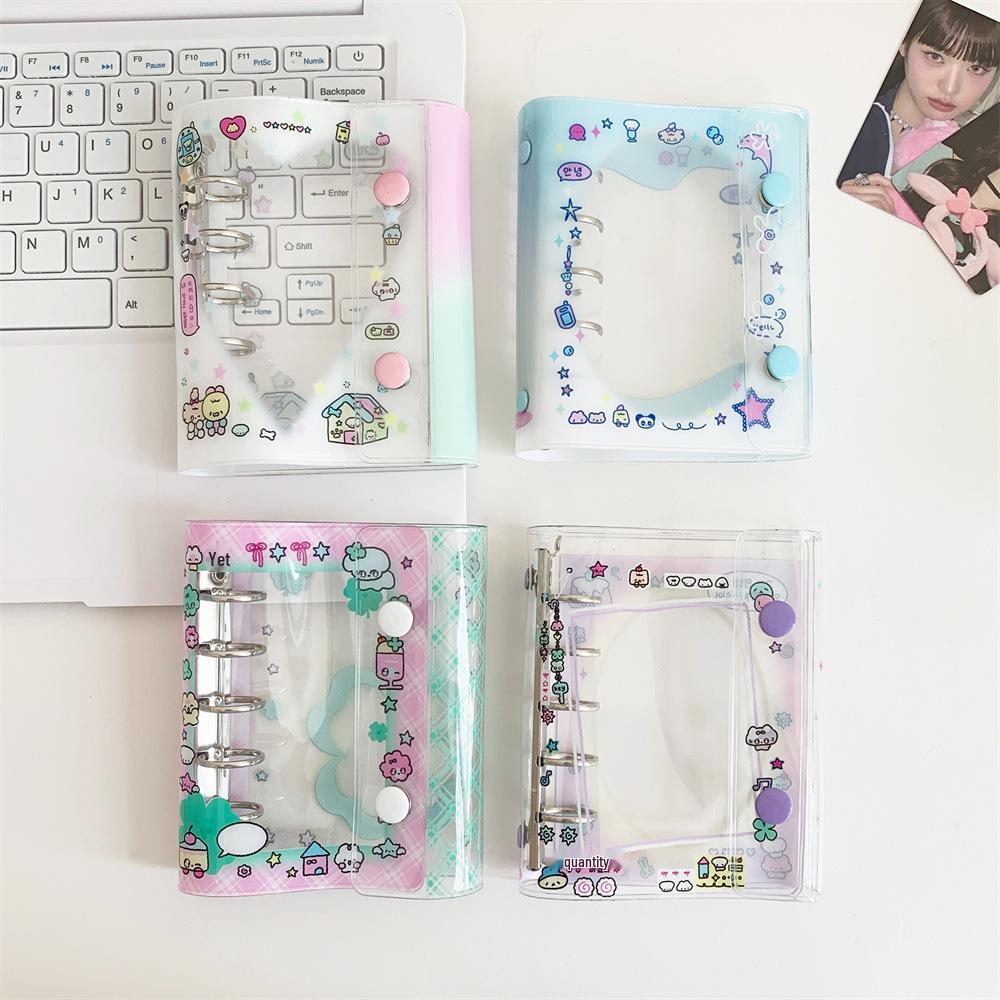 Hisocute M5 Cartoon Girl Planner: Fresh Style PVC Loose-Leaf Snap Pocket Notebook