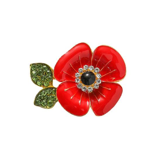 Women Brooch Flower Shape Enamel Oil Dripping Retro Anti-slip Polished Coat Collar Bag Scarf Hat Decoration Clothes Pin Party Banquet Clothing Jewelry