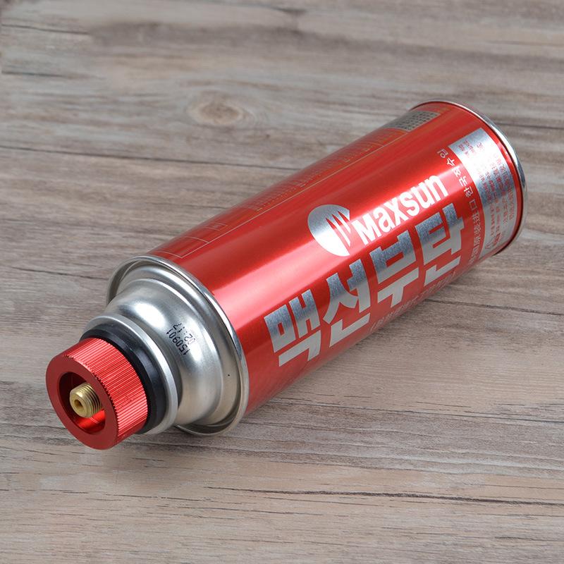 Round Gas Can Stove Adapter - Self-Closing, Long Burner Converter