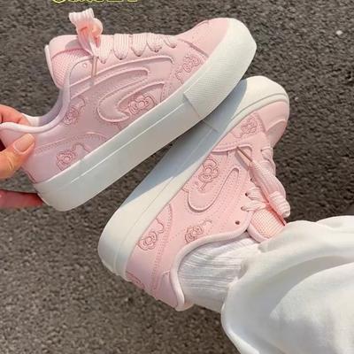 Campus Style Korean Board Shoes Women's 2025 Autumn New Cute Platform White Shoes Women's Shoes Versatile Student Casual Shoes