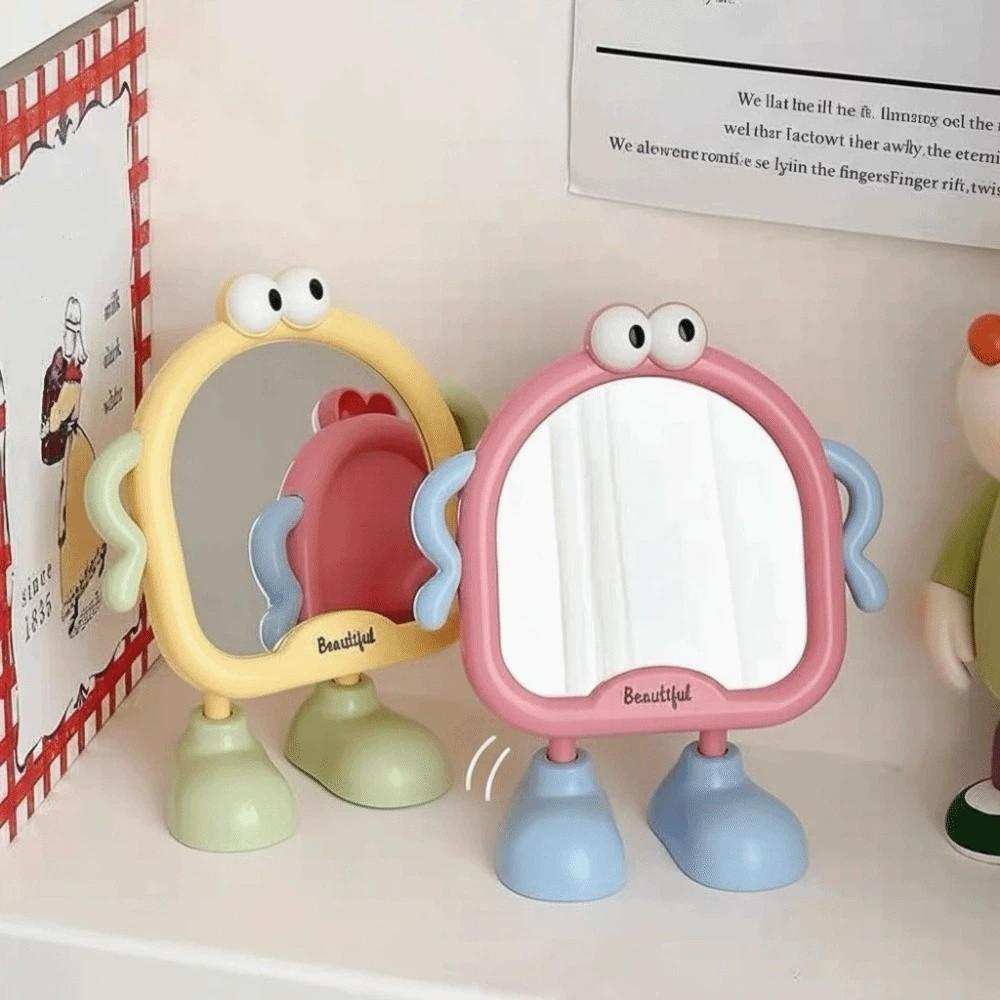 Funny Makeup Mirror Adjustable Angle Desktop Mirror Big Eyes Decorative Mirror Student Dormitory