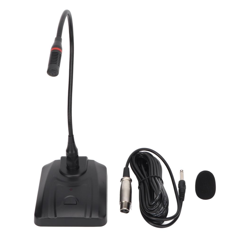 6.35mm Connector Desktop Wired Microphone Cardioid Pattern Podcast Condenser Mic For Conferences
