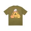 Tri-Lager T-Shirt Olivová Unisex Topy Zelená P19TS224