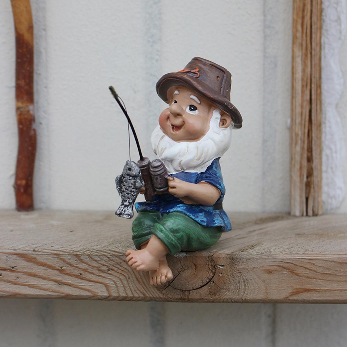 1 hat fishing Weng ornament, creative garden bonsai decoration ornament, resin handicraft