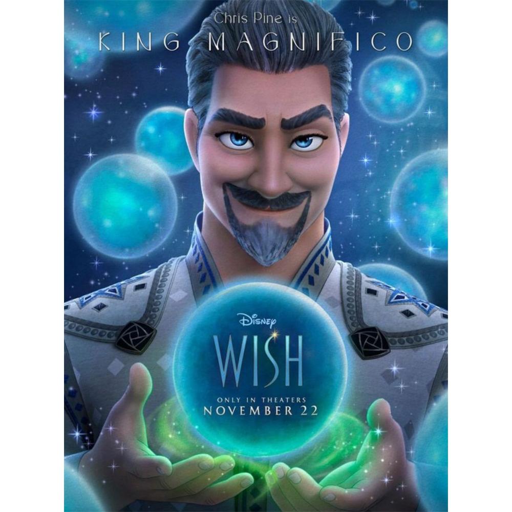 

Disney Diamond Painting King Magnefico The Villain From Wish for Stars Cute Cartoon Cross Stitch Set 5D DIY Home Decor Round 20x30cm