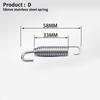 43mm-85mm Stainless Steel Rotatable Motorcycle Exhaust Spring Hooks For Front/Middle Link Pipe Muffler
