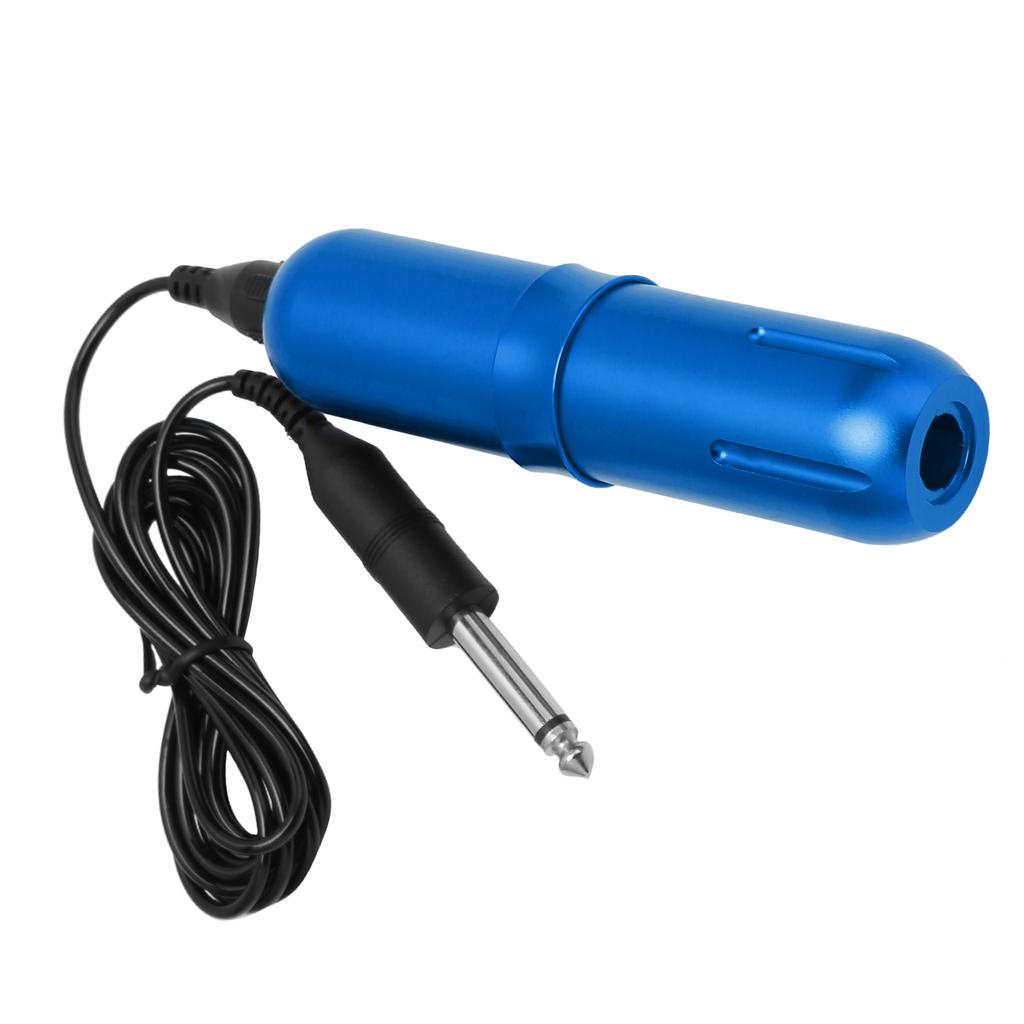 Tattoo Pen Machine Aluminium Alloy RCA Interface Clip Cord Lining Shading Rotary Tattoo MachineBlue