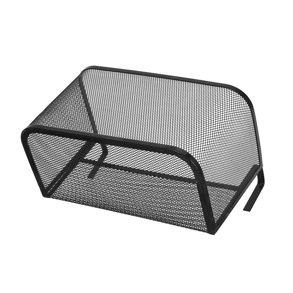 Metal Dorm Bedside Hanging Basket Black Bed Shelf Organizer for Phone Books Remote Control Dorm Room Storage Caddy