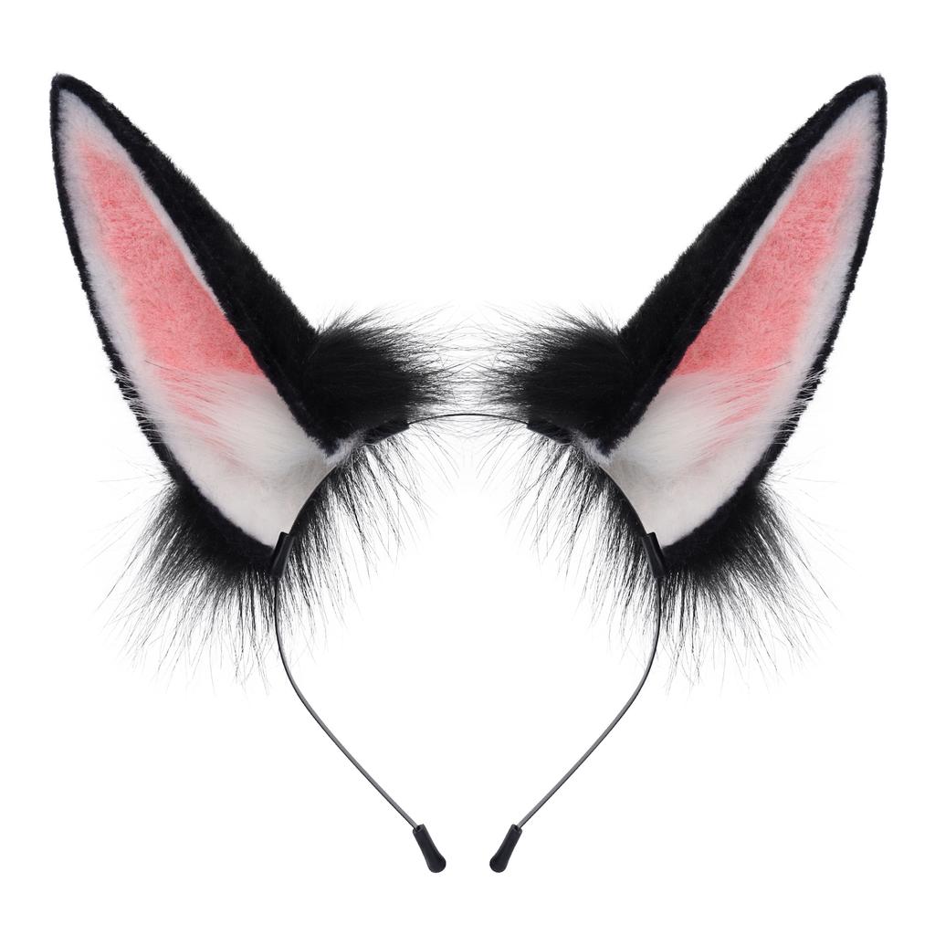 Faux Fur Plush Animal Bunny Ears Headband Furry Cute Rabbit Headwear For Parties Cosplay Costumen Accessory