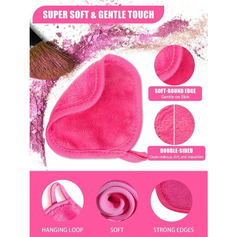 1pcs Makeup Remover Pads Towel, Edged Design, Reusable, Soft & Moisturizing Cleansing Wipes