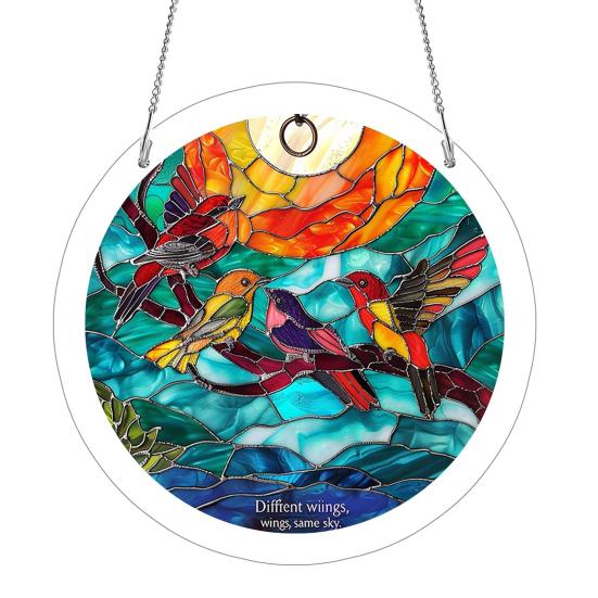 Window Decoration Puzzle Acrylic Suncatcher Colorful Hanging
