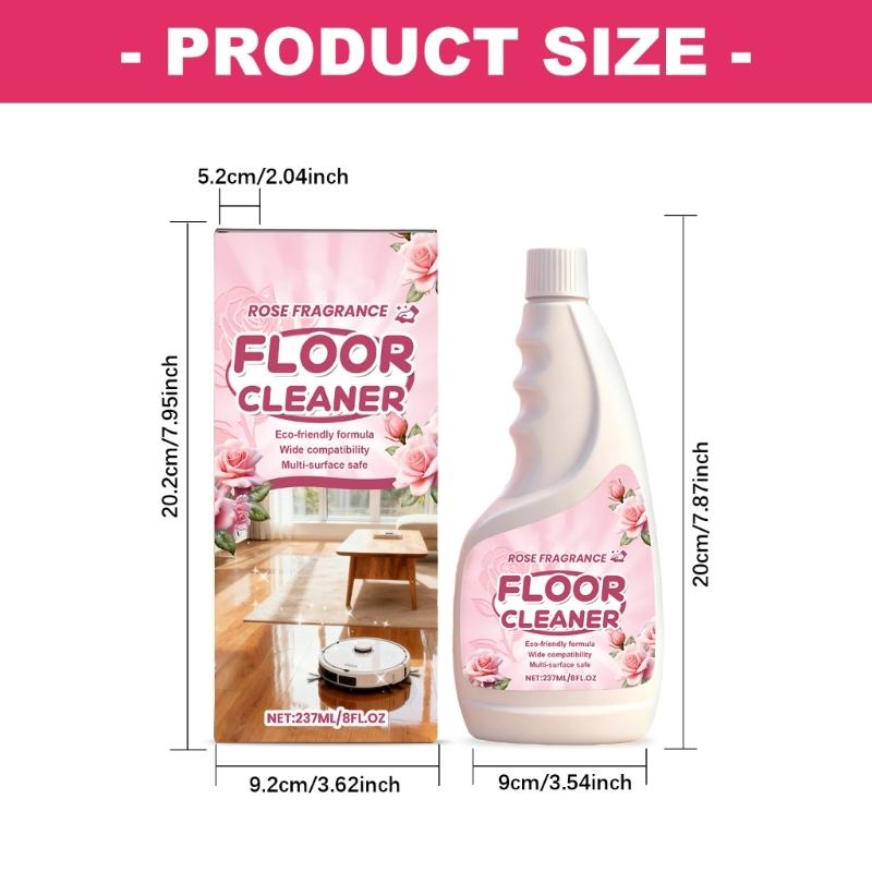 Efficient Tile And Wood Floor Cleaner with Rose Scented For Effective Stain Removal Hardwood Floor Washing Solution