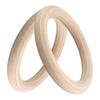 Solid Birch Wooden Gymnastics Rings Pair for Effective Fitness Training