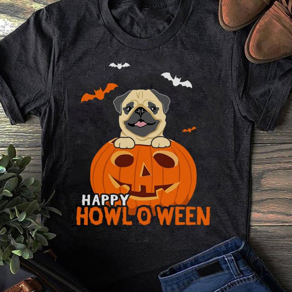 Cute Halloween Pug Dog Pumpkin Costumes Thanksgiving Design T-Shirt - Gift for Dog Lovers - Funny Dog - Pug Mom - Pug Lovers - Mother's Day