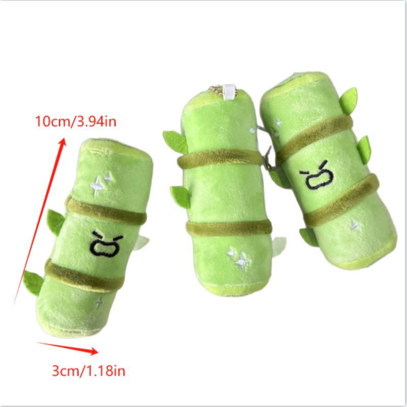 Cartoon Cute Funny Angry Bamboo Plush Doll Stuffed Toy Keyring Pendant Backpack Charm Bag Hanging Ornament Kid Ragdoll Girl Gift