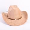 New Color Western Cowboy Hat Men's and Women's Commuting Versatile Simple Wind Wide Brim Top Hat Sun Hat