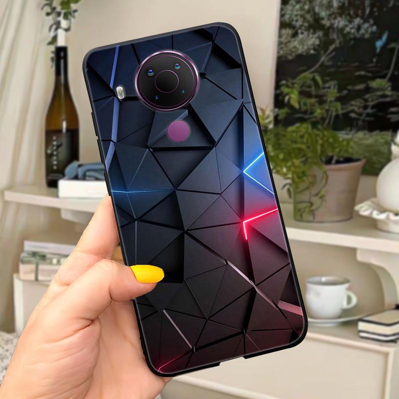 For Nokia 5.4 Case Soft Black Silicone Phone Back Cover For Nokia 5.4 Case Nokia5.4 TA-1333 TA-1340 TA-1337 TA-1328 TA-1325 Cat