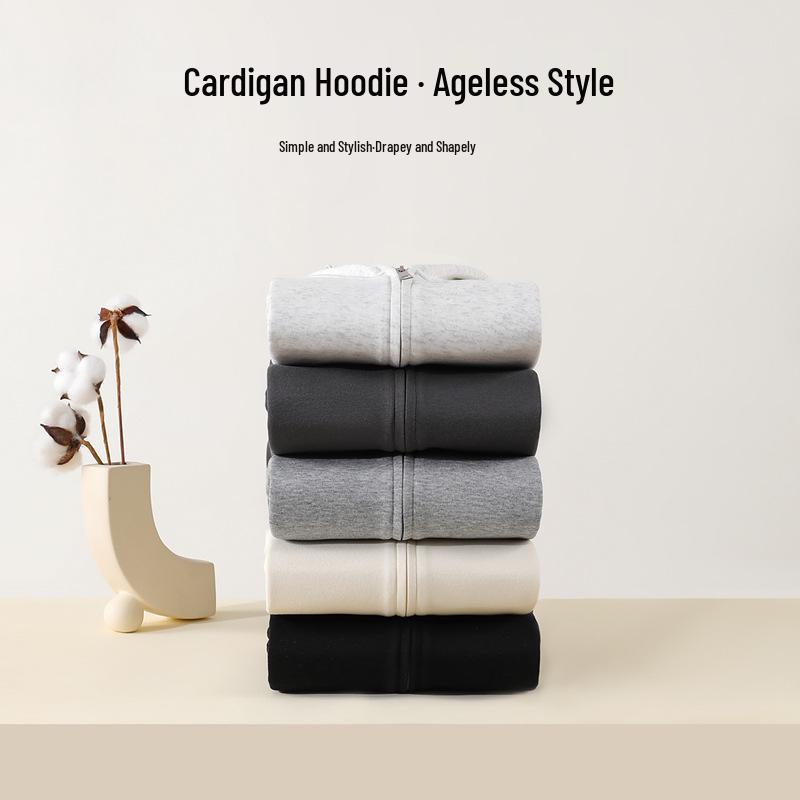 Adult 300g Cotton Drop Shoulder Zipper Hoodie - Model 682 Fashion Trend