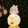 Lamp Warm Night Light Battery Powered Cartoon Cute Planet Rabbit Shaped