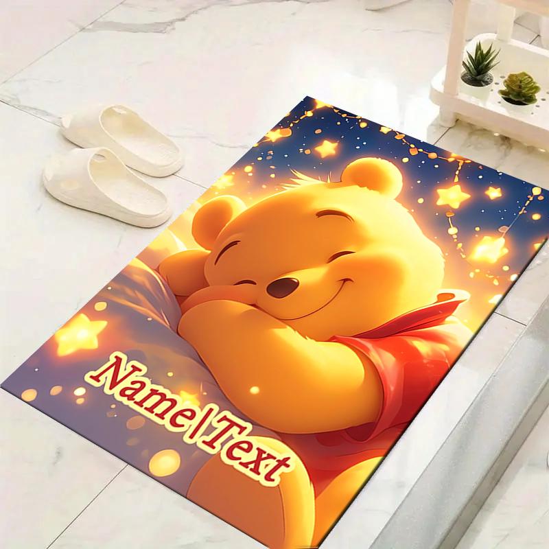 Custom 1Pc Pooh Friends Adventure Rug Office Carpet Indoor Outdoor Entrance Doormat Nonslip Soft And Comfortable Living Room D916366