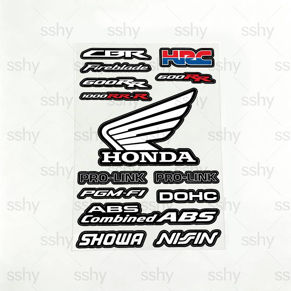 FOR HONDA RACING Fashion Universal Scratch Resist K5 Reflective Waterproof Stickers For Auto Motorcycle Helmet Mug Refrigerator