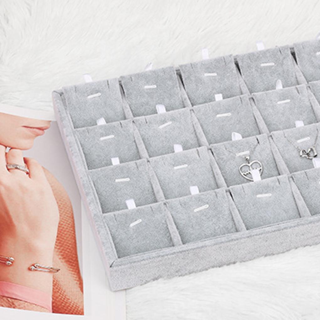 Jewelry Storage Box Portable Display Necklace Case Lints Holder Bracelet Eardrop Earstud Organizer Solid Color