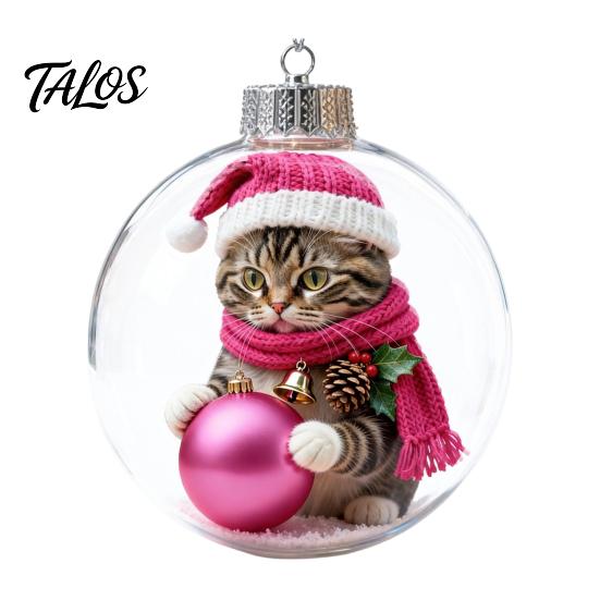LED Transparent Christmas Balls Glowing Story Ornament, Light‑Up Mini Animals Hanging Ball Ornament with Warm Acrylic Gift Souvenirs Light,